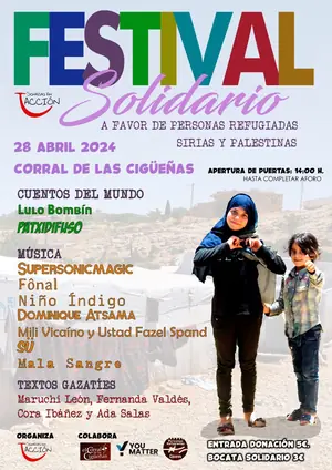 Cartel de Festival Solidario en El Corral de las Cigüeñas
