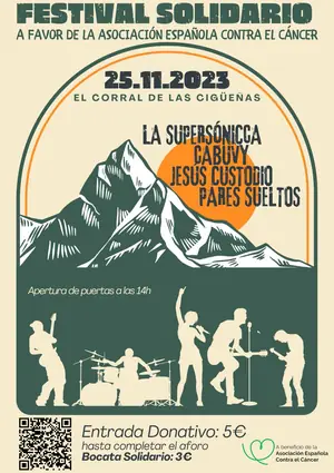 Cartel de Festival Solidario en El Corral de las Cigüeñas