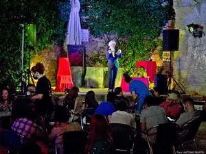 Cartel de Noche Golfa en El Corral de las Cigüeñas