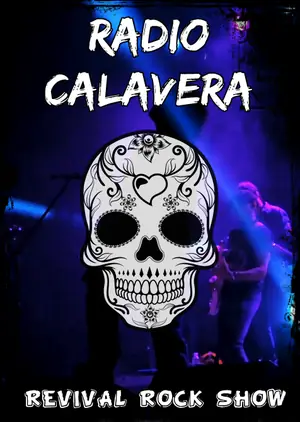Cartel de Radio Calavera en El Corral de las Cigüeñas
