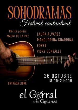 Cartel de Sonodramas en El Corral de las Cigüeñas