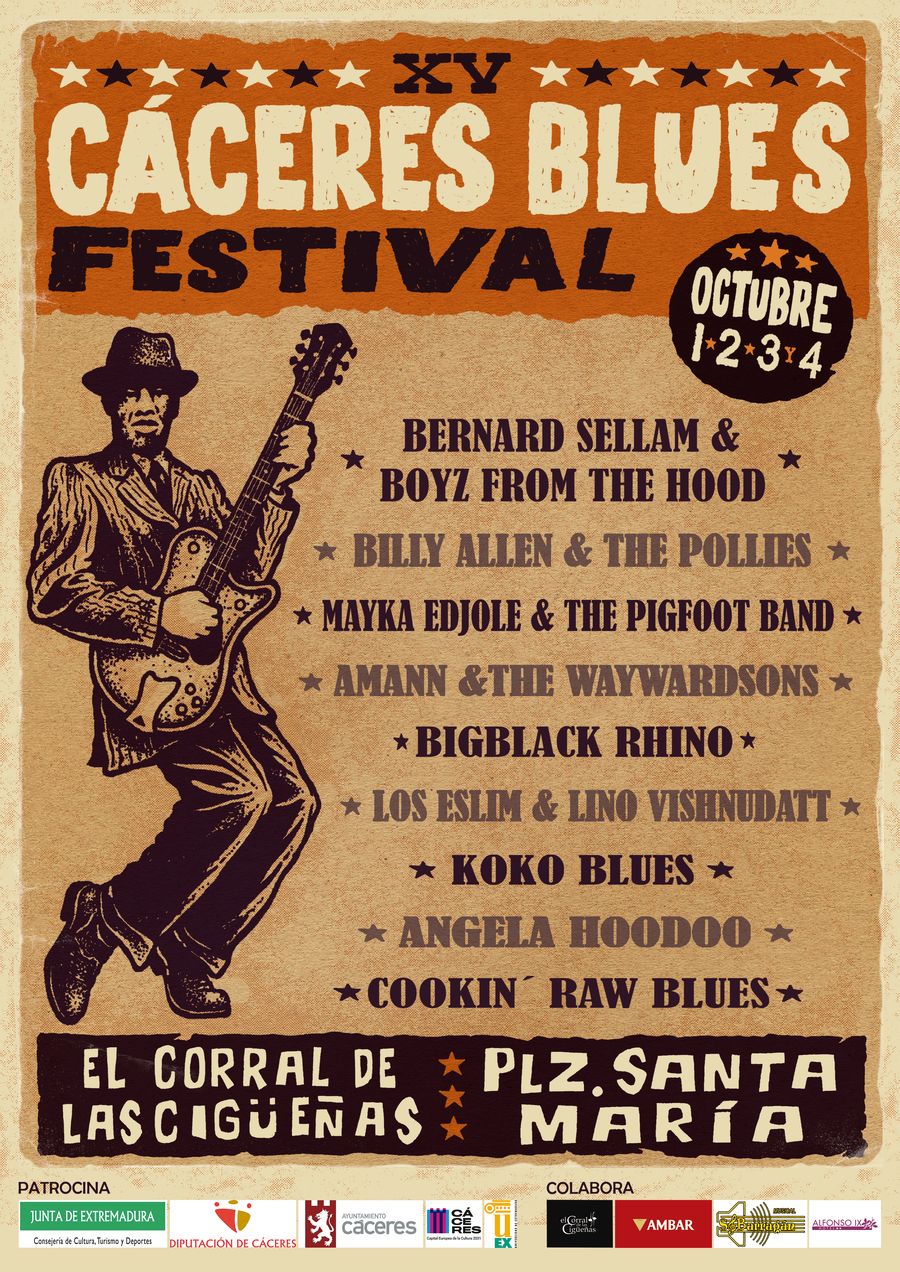 Cartel XV Cáceres Blues Festival