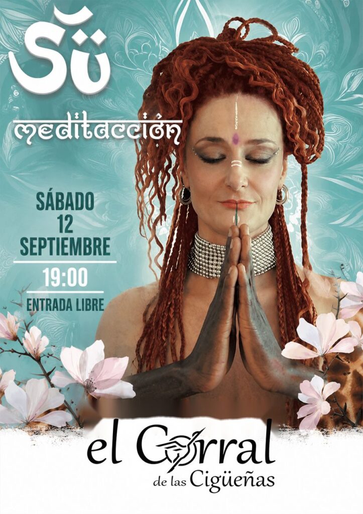 Cartel del concierto de Sü, Meditacción, en El Corral de las Cigüeñas, sábado 12 de septiembre a las 19:00, entrada libre