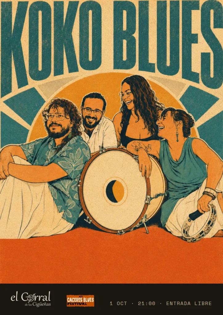 Cartel del concierto de Koko Blues en El Corral de las Cigüeñas, jueves 1 de octubre a las 21:00