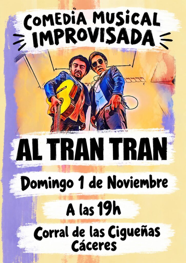 Cartel del concierto de Al Tran Tran en El Corral de las Cigüeñas, domingo 1 de noviembre a las 19:00